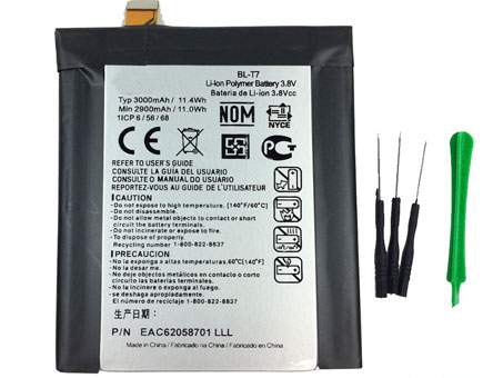 Batterie pour LG Optimus G2 D800 D801 D802 D803 VS980 LS980 with tools
 BL-T7, 3000mAh 