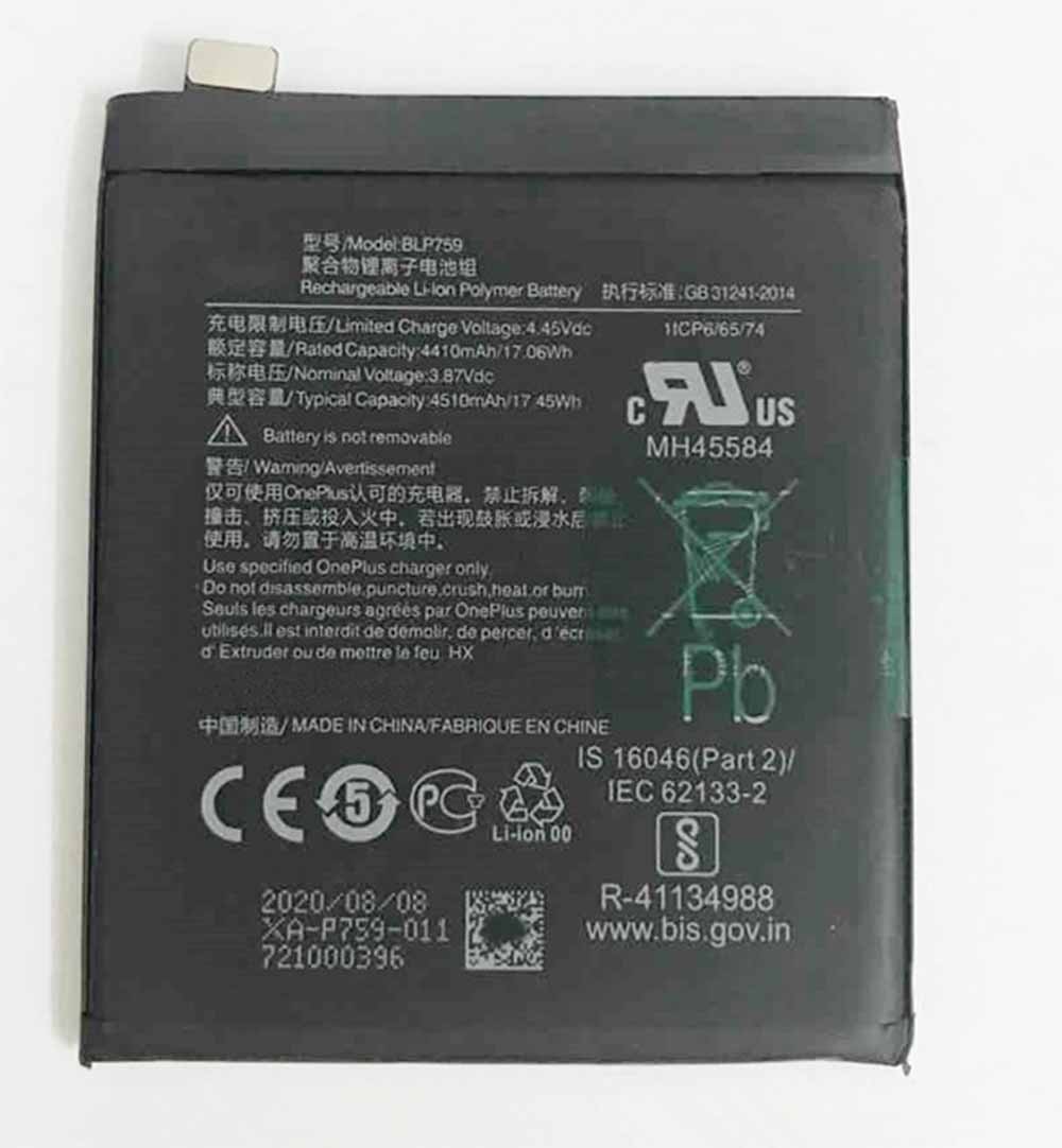 OnePlus BLP759 Mobiele Telefoon Accu batterij
