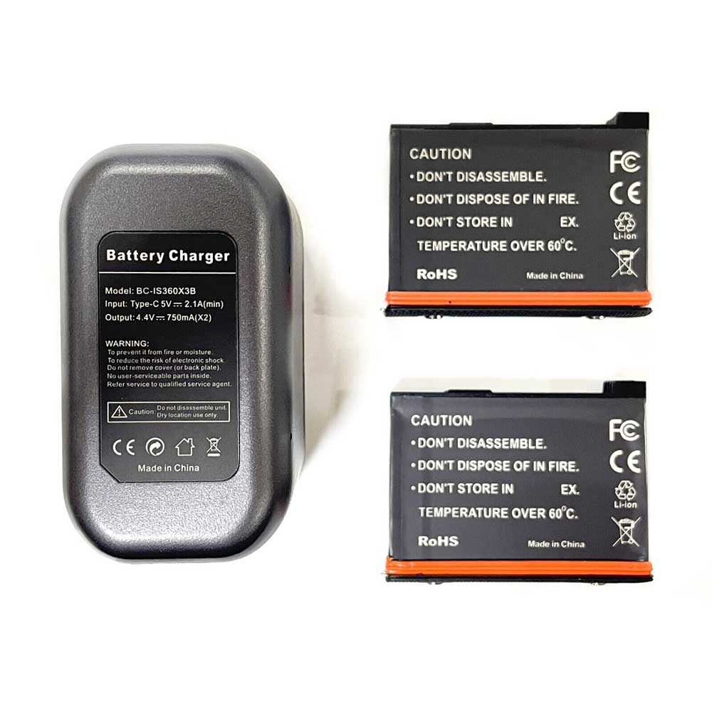 Batterie pour Insta360 X3 S360X3B, 1800mAh 