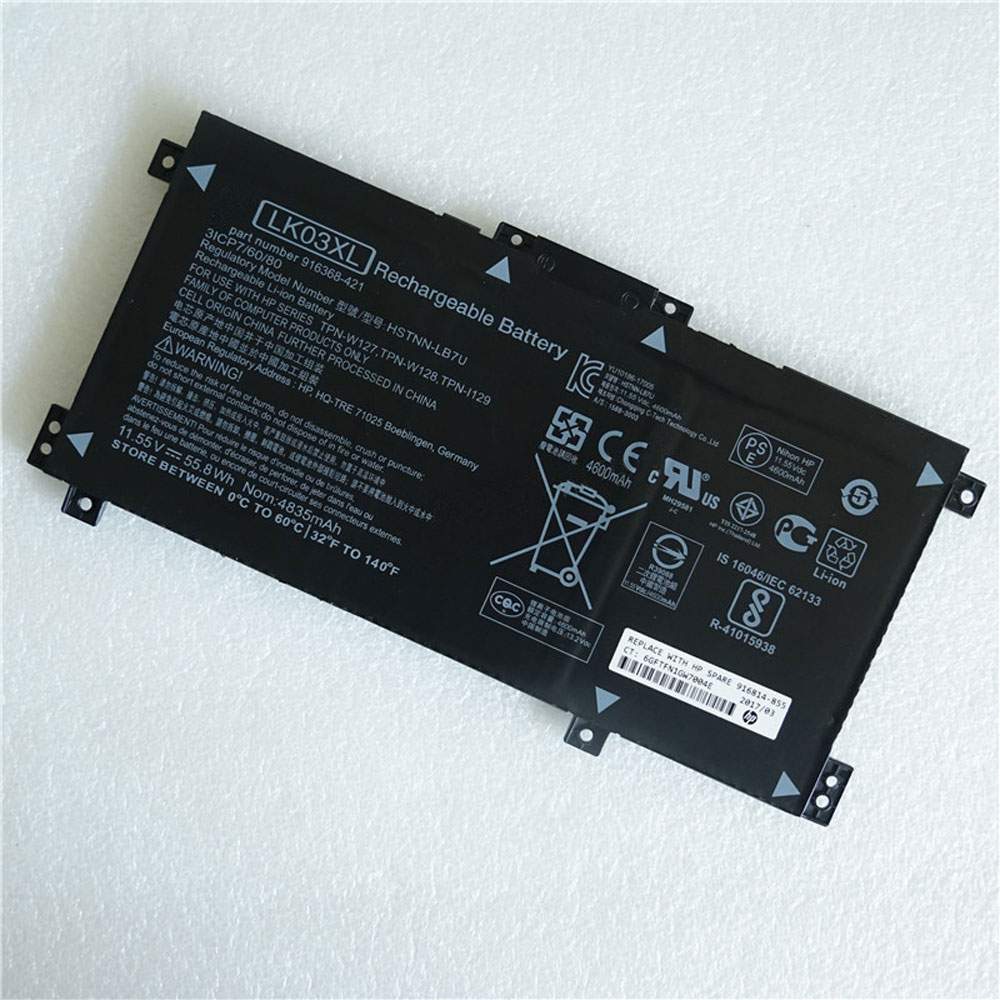 LKO3XL for HP HSTNN-LB7U TPN-W127/W128 TPN-I129 Series