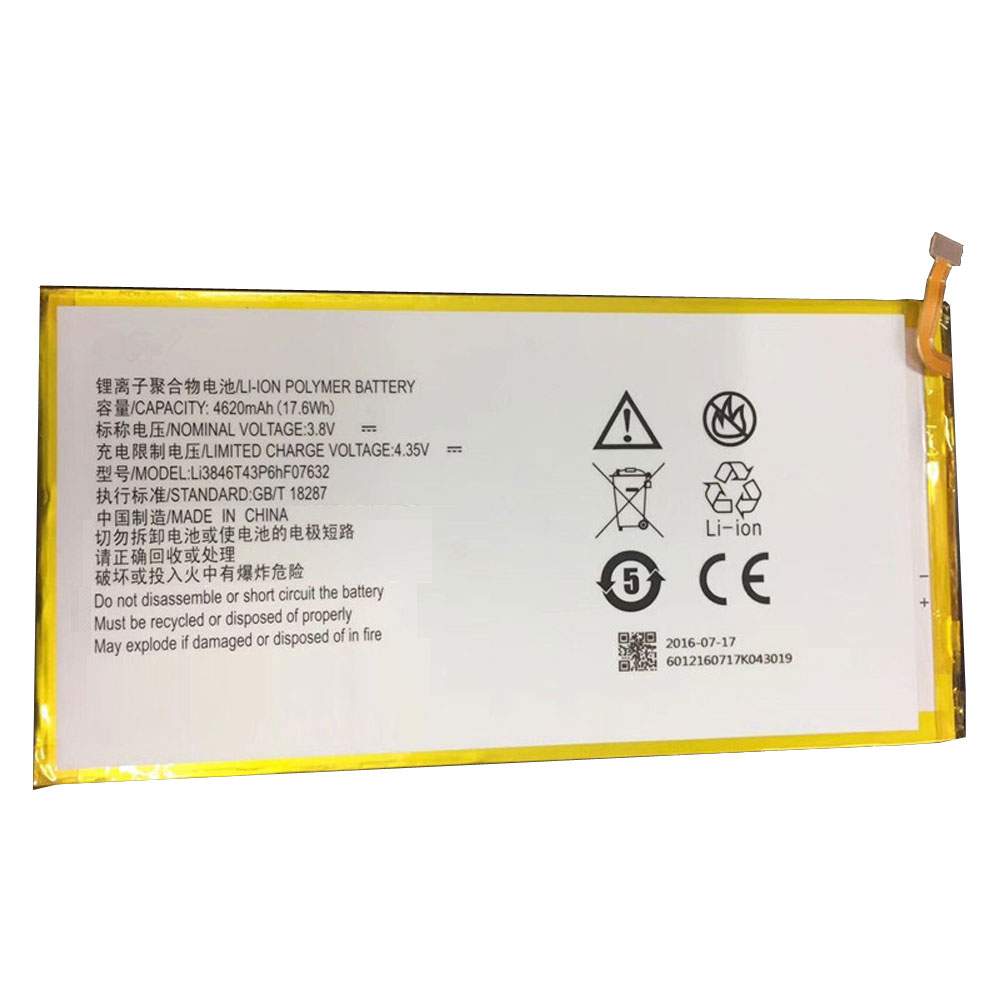 ZTE Li3846T43P6hF07632 Tablet Accu batterij