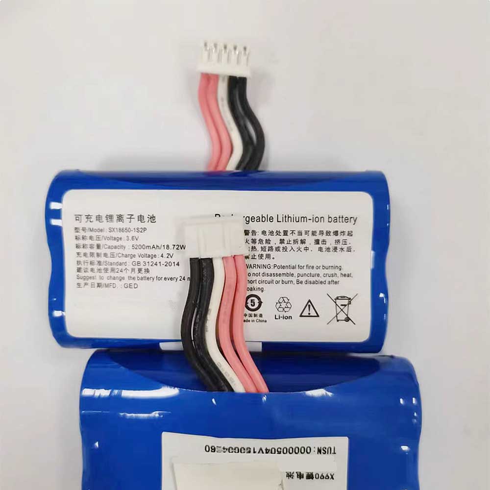 Batterie pour Verifone X970 X990 SX18650-1S2P, 5200mAh 