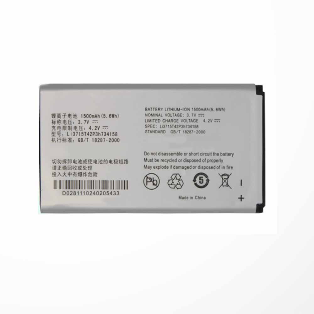 ZTE Li3715T42P3h734158 Mobiele Telefoon Accu batterij