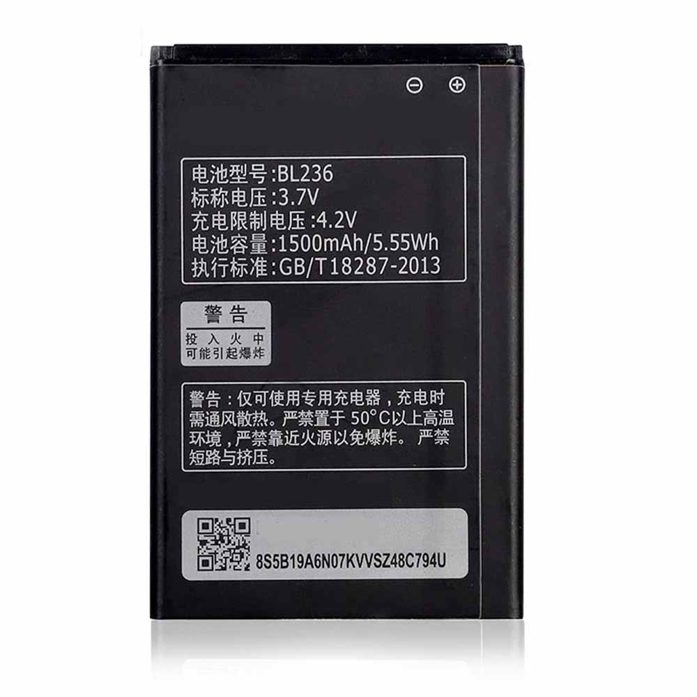 Batterie pour Lenovo A320t BL236, 1500mAh/5.55WH 