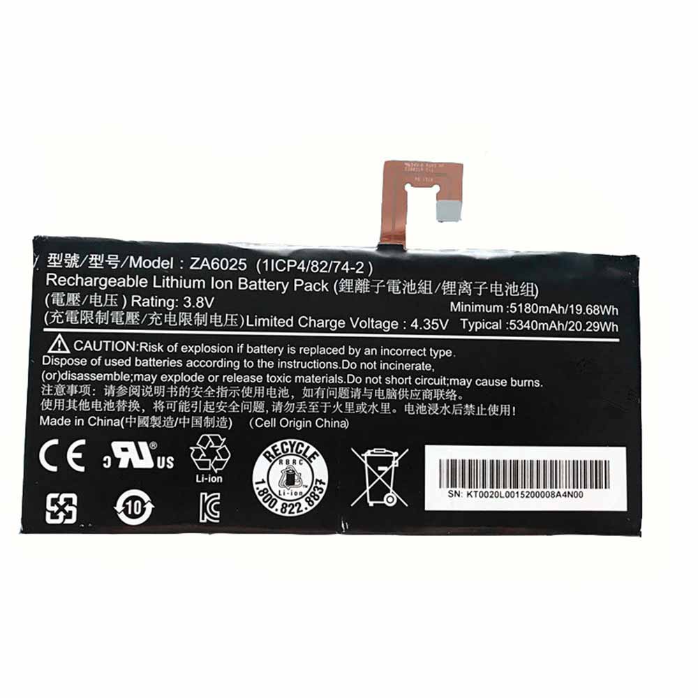 Acer ZA6025 Tablet Accu batterij